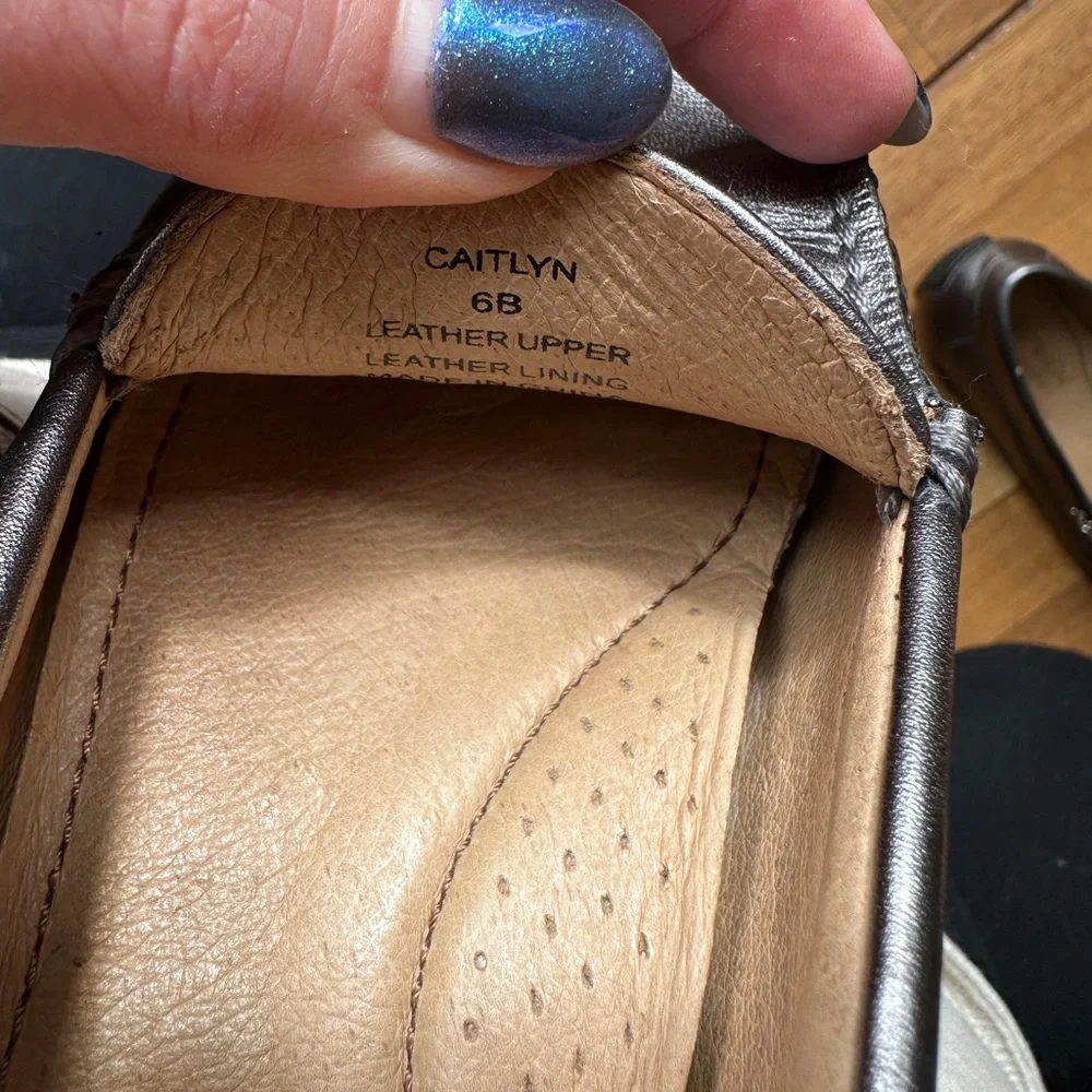 Lauren by Ralph Lauren Caitlyn Driving Loafer In Pewter, Size 6B